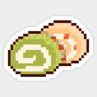 Roll cake pixel art Sticker